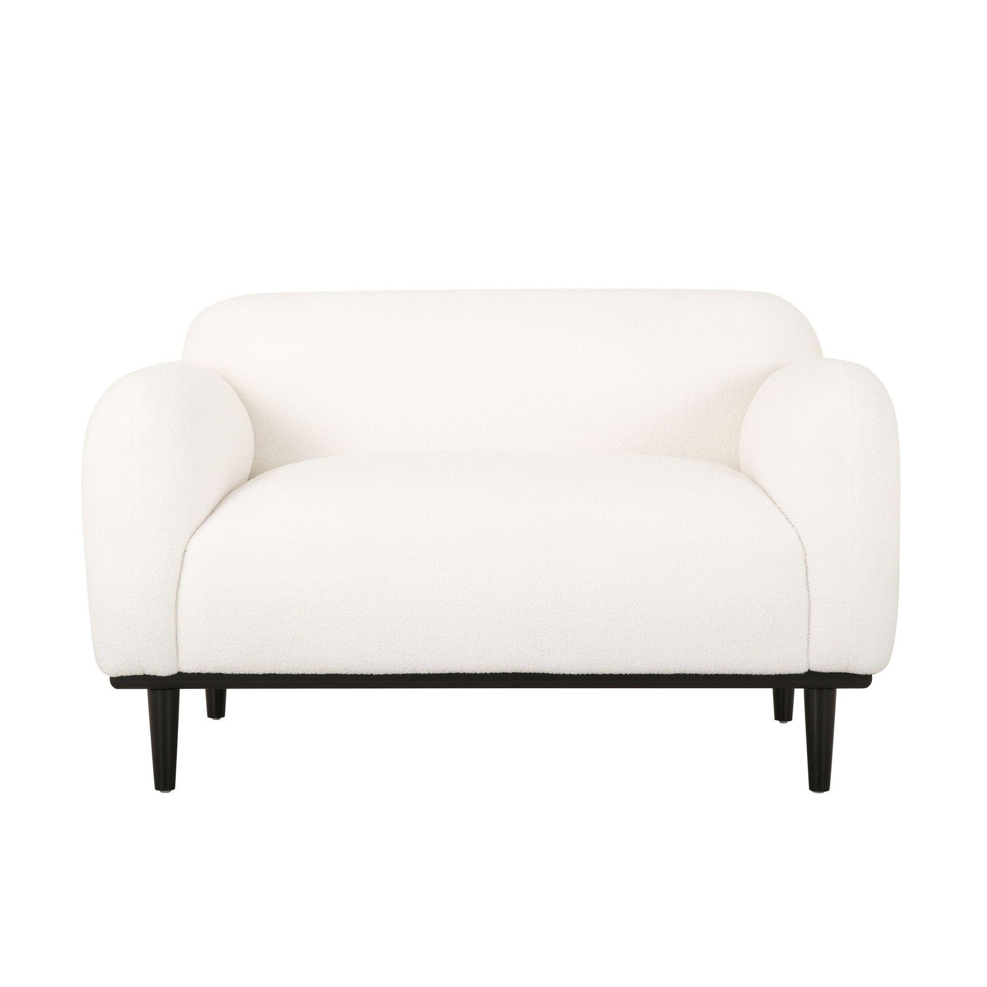 Sway - Upholstered Loveseat With Wood Legs And Round Arms Noble House