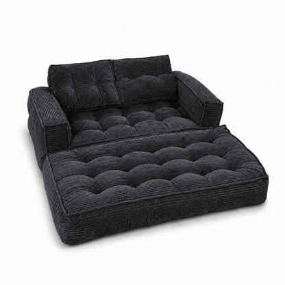 2 Seater Modular Corduroy Sofa With Chaise Lounge For Living Room Home Essentials