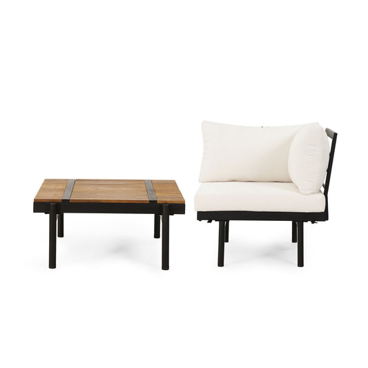 Theo - Sofa Corner, Coffee Table - Cream Noble House