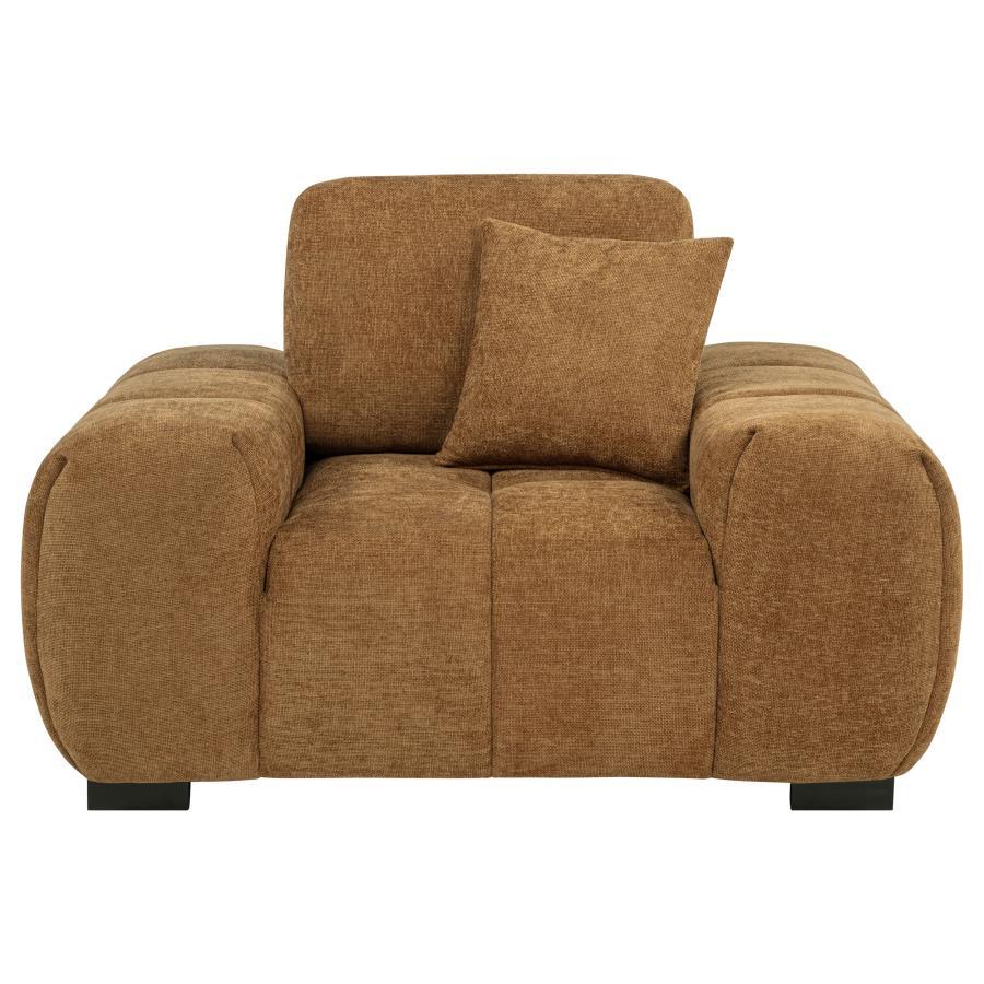 Octavia - Fabric Upholstered Track Arm Accent Chair Coaster Fine Furniture