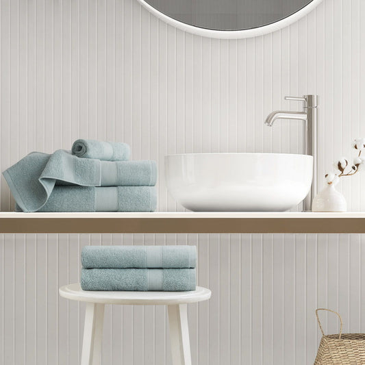Premium Turkish Cotton 500GSM Plush 6 Piece Towel Set - Seafoam Super Listing