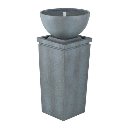 Zen Bowl Water Fountain, Outdoor Bird Feeder / Bath Fountains, Relaxing Water Feature For Garden Daily Nest
