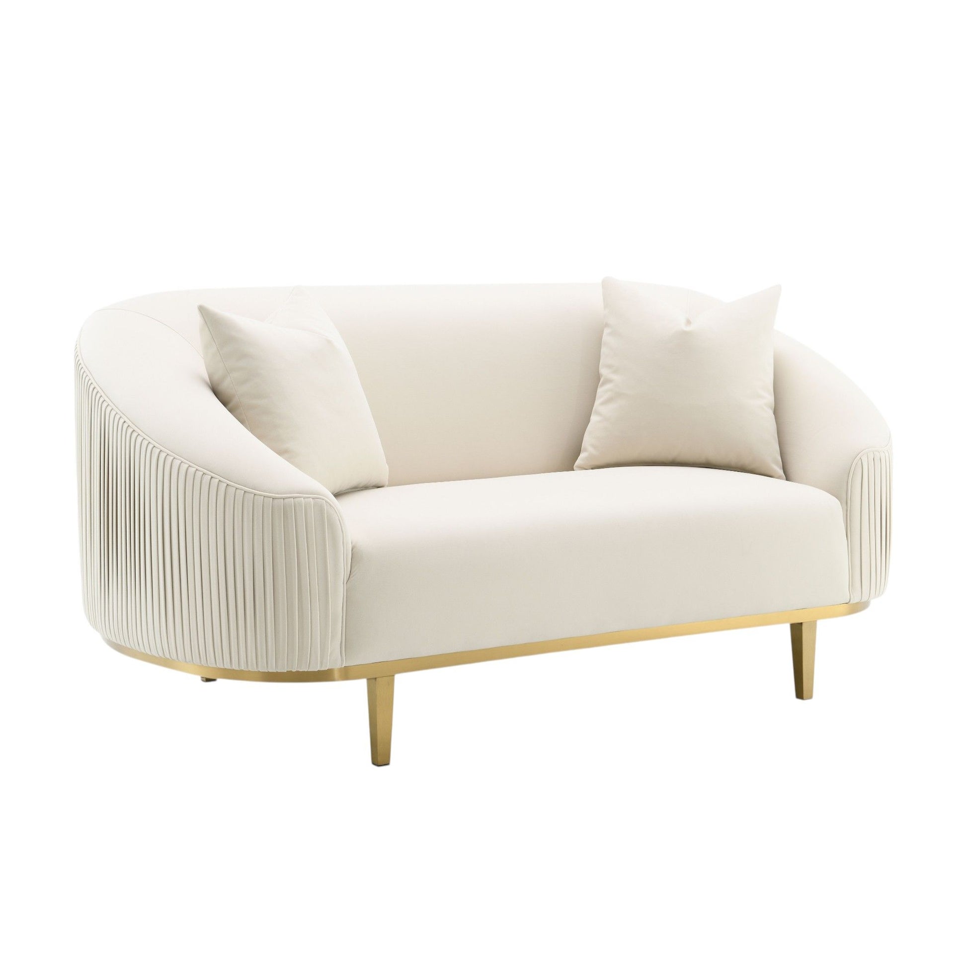 Martina - Loveseat With 2 Pillows - Ivory Acme