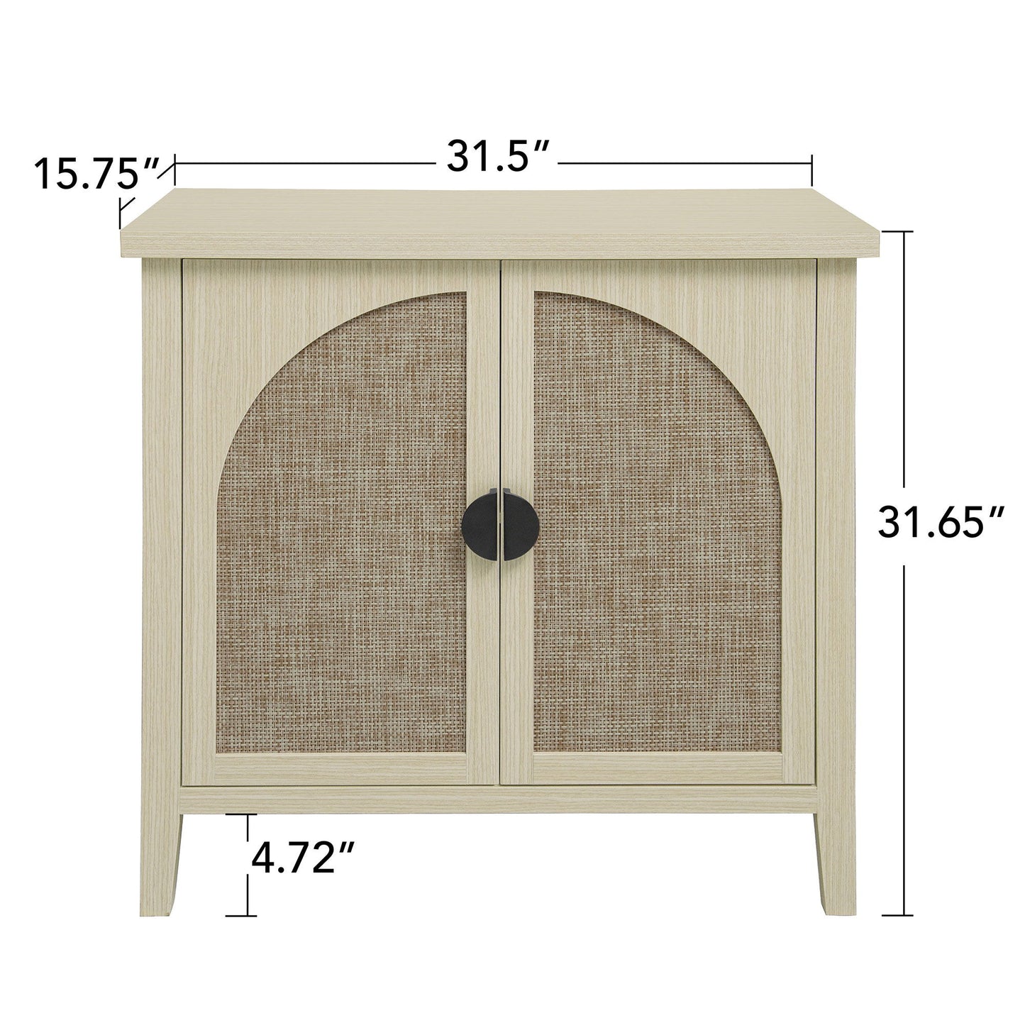 Rattan 2 Door Cabinet, Suitable For Bedroom - Natural Home Essentials