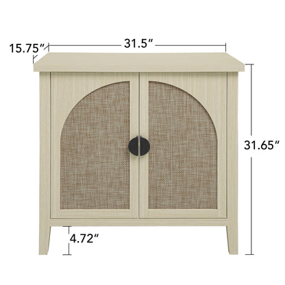 Rattan 2 Door Cabinet, Suitable For Bedroom - Natural Home Essentials
