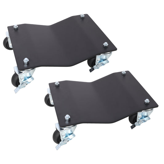 Heavy Duty Steel Vehicle Dollies With Brakes, 2500Lbs Capacity Daily Nest