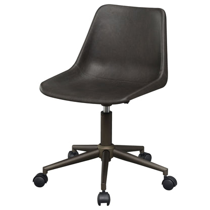 Ralston - Upholstered Adjustable Office Desk Chair With Ergonomic Design - Brown Furniture Max