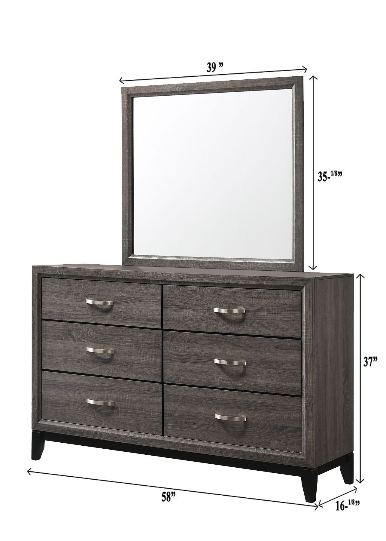 Akerson - Dresser, Mirror Crown Mark