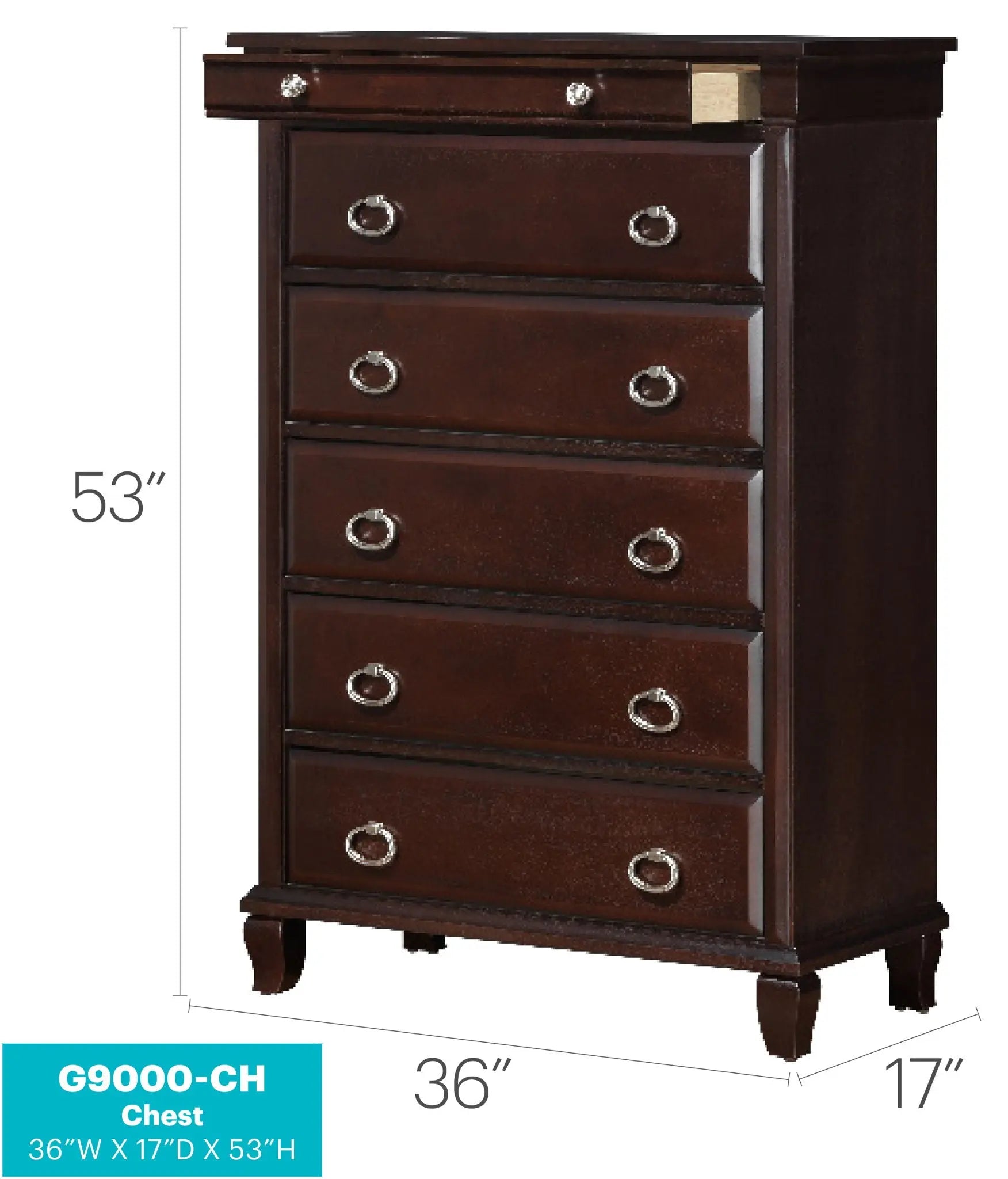 Triton - Chest - Cappuccino Glory Furniture