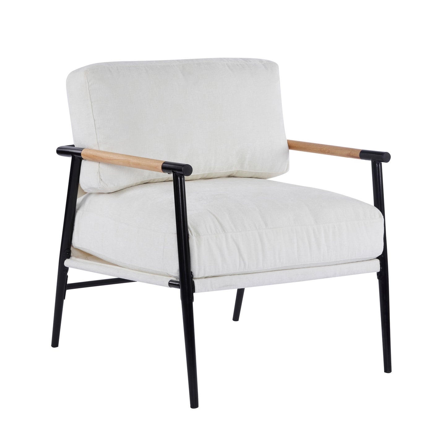 Modern Accent Chair With Cushions, Cozy Seating Noble House