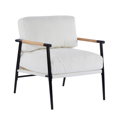 Modern Accent Chair With Cushions, Cozy Seating Noble House