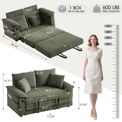 Upholstered Futon Convertible Floor Sofa Bed Home Essentials