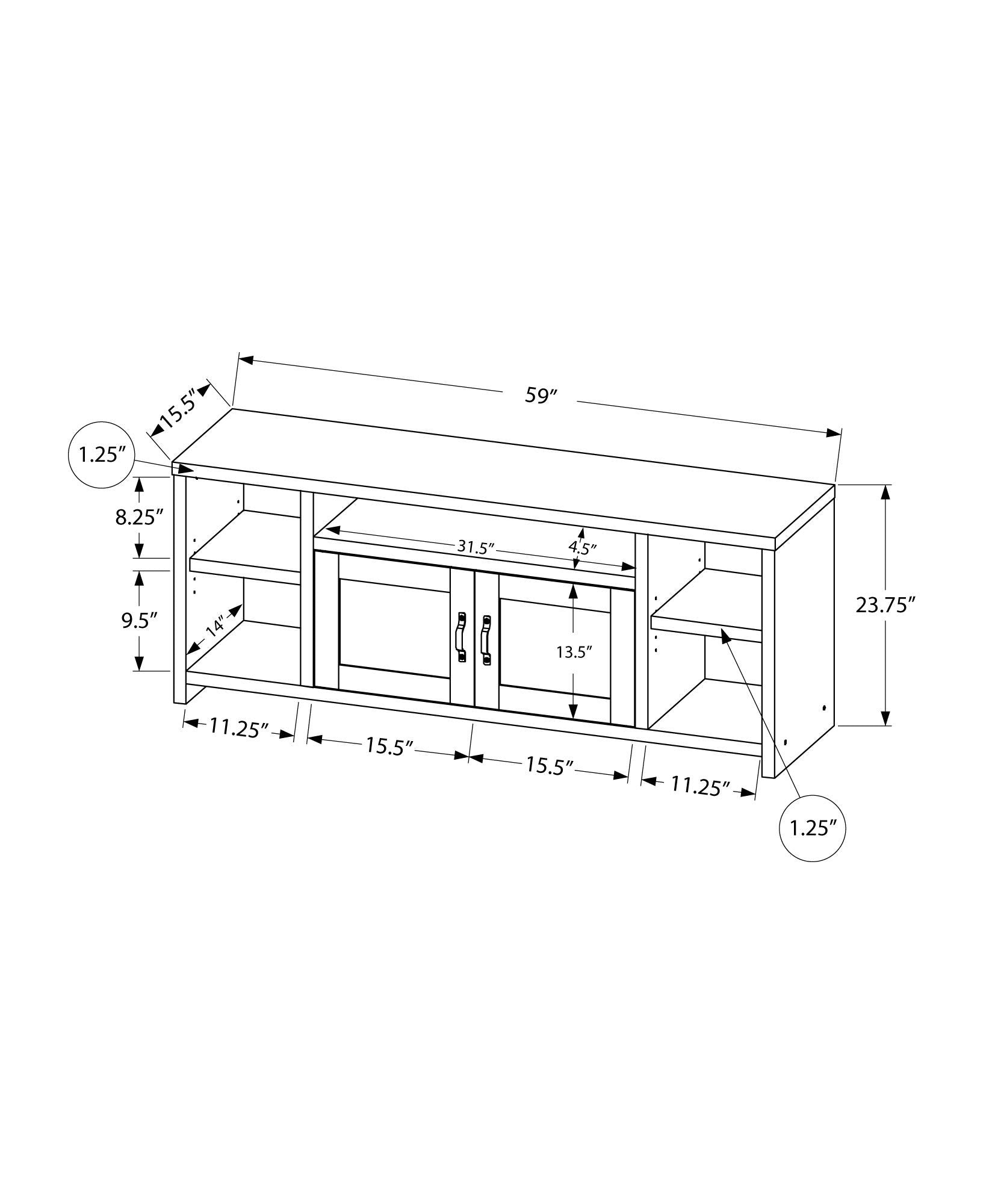 TV Stand Console Media Entertainment Center Storage Cabinet For Living Room 8th Street