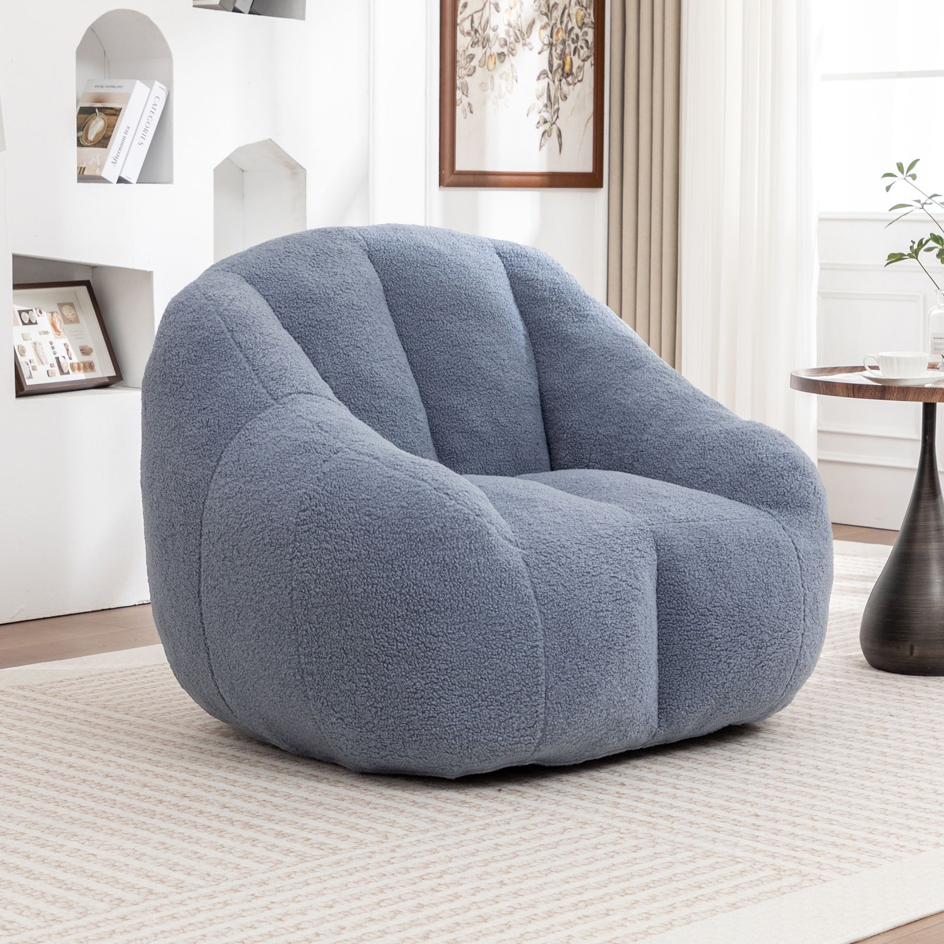 Comfy Bean Bag Chair With Memory Foam Filler, Tufted Soft Home Essentials