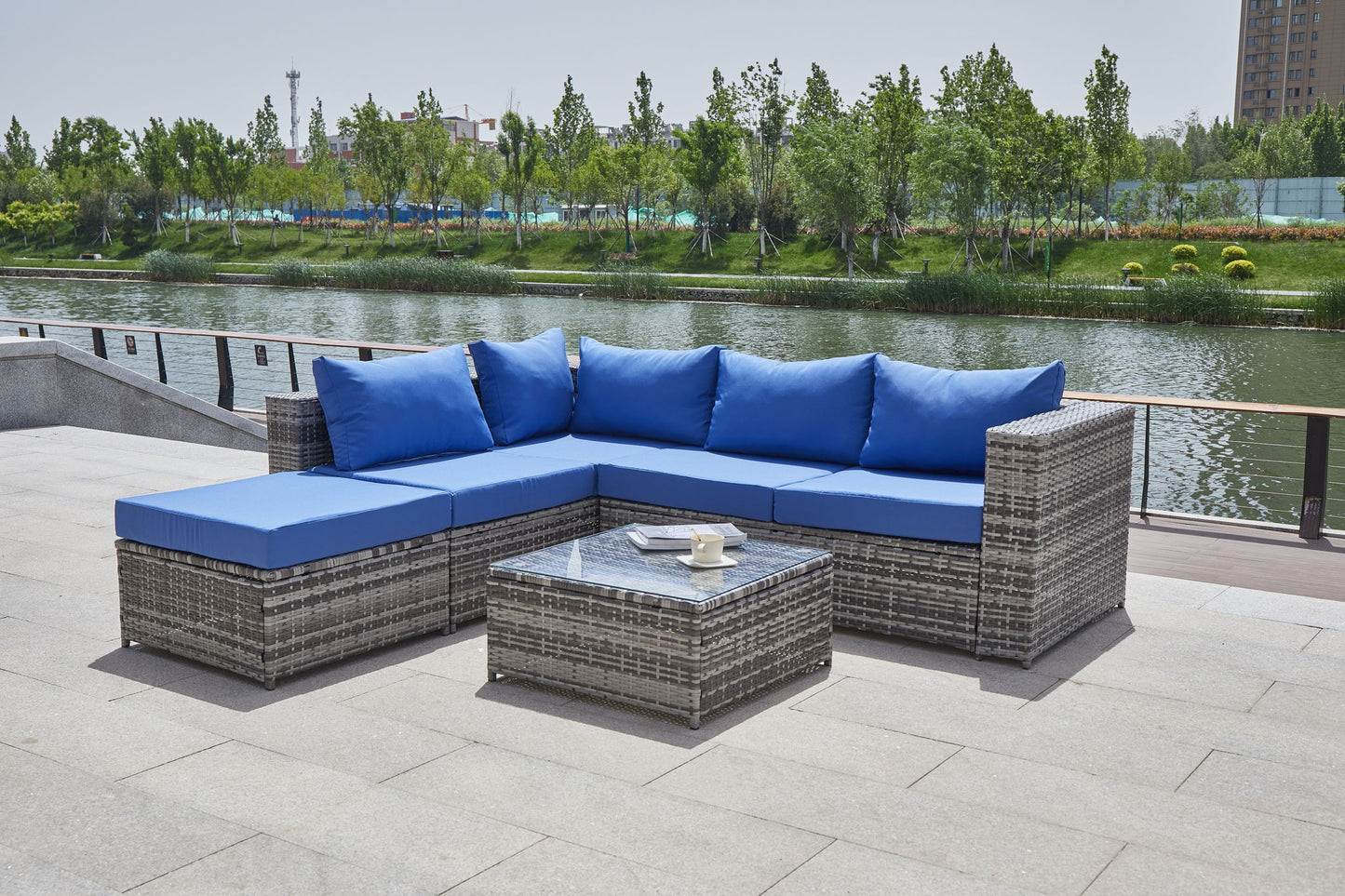 Patio Sofa With Cushions Home Essentials