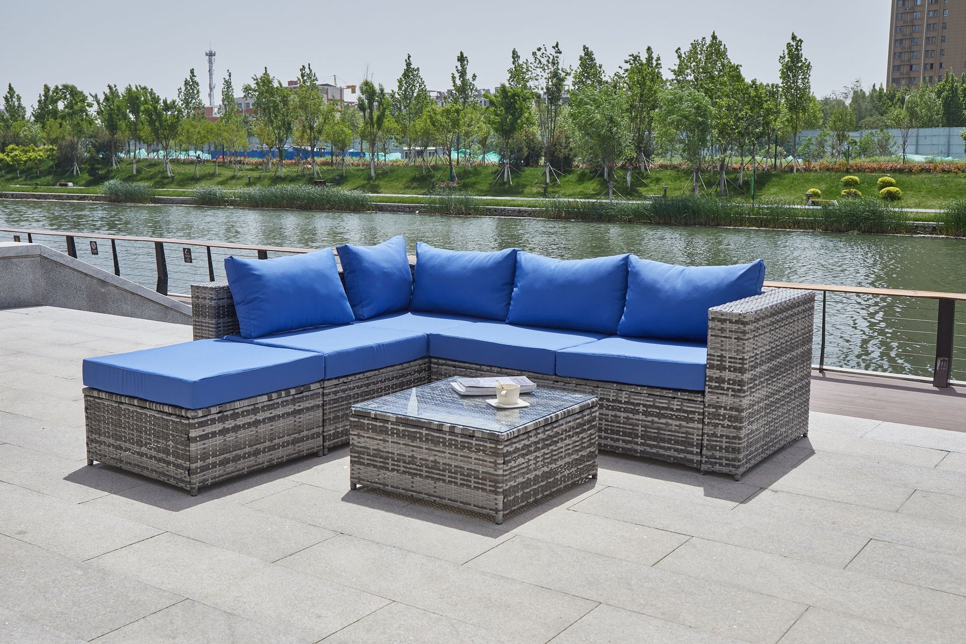 Patio Sofa With Cushions Home Essentials