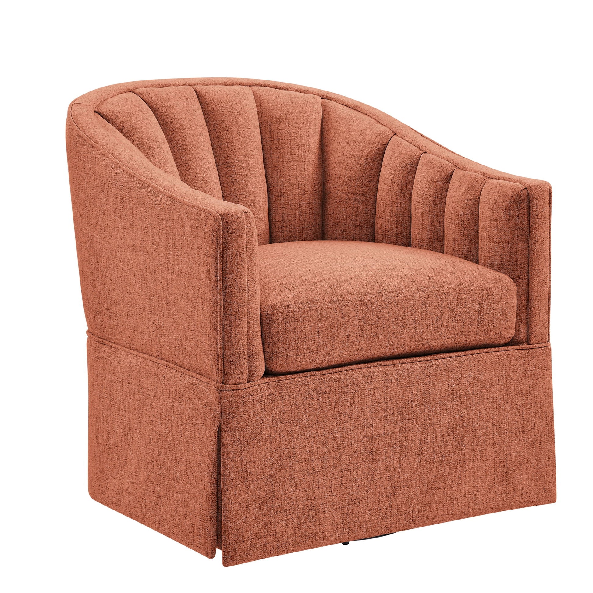 Solitude - Skirted Swivel Accent Chair With Hemp Like Ridgecrest Home