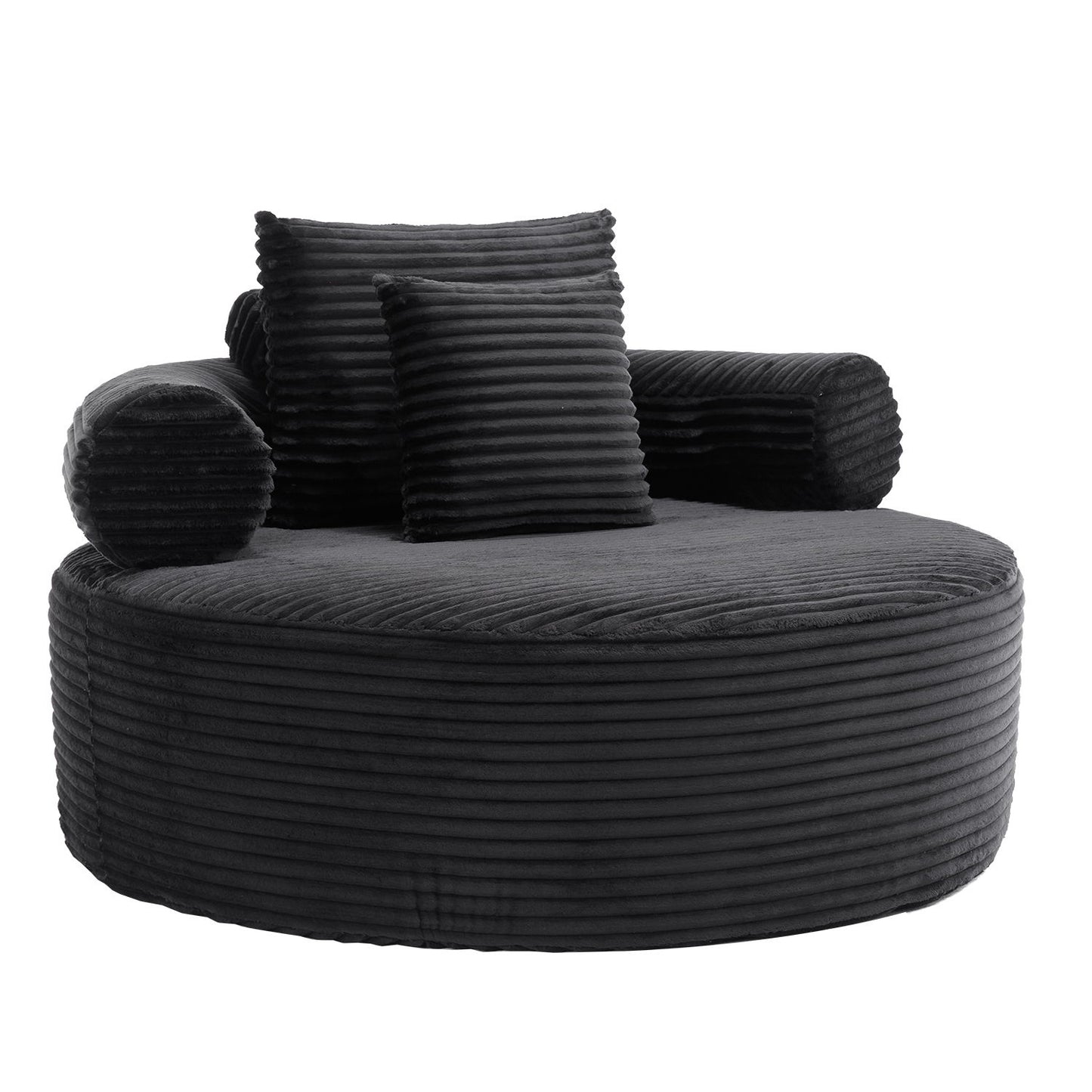 Round Sofa Bed With 3 Pillows For Living Room Home Essentials