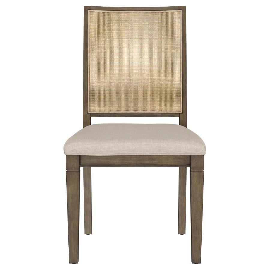 Matisse - Woven Rattan Back Dining Side Chair Brown (Set of 2) - Dark Brown Coaster Fine Furniture