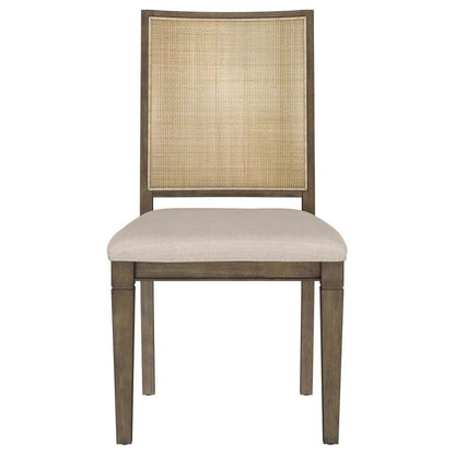 Matisse - Woven Rattan Back Dining Side Chair Brown (Set of 2) - Dark Brown Coaster Fine Furniture