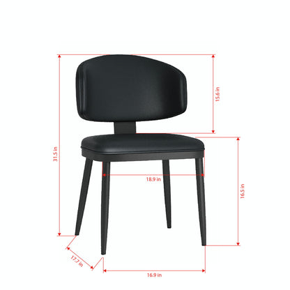 Modern Design Dining Chairs (Set of 2) - Black Home Essentials