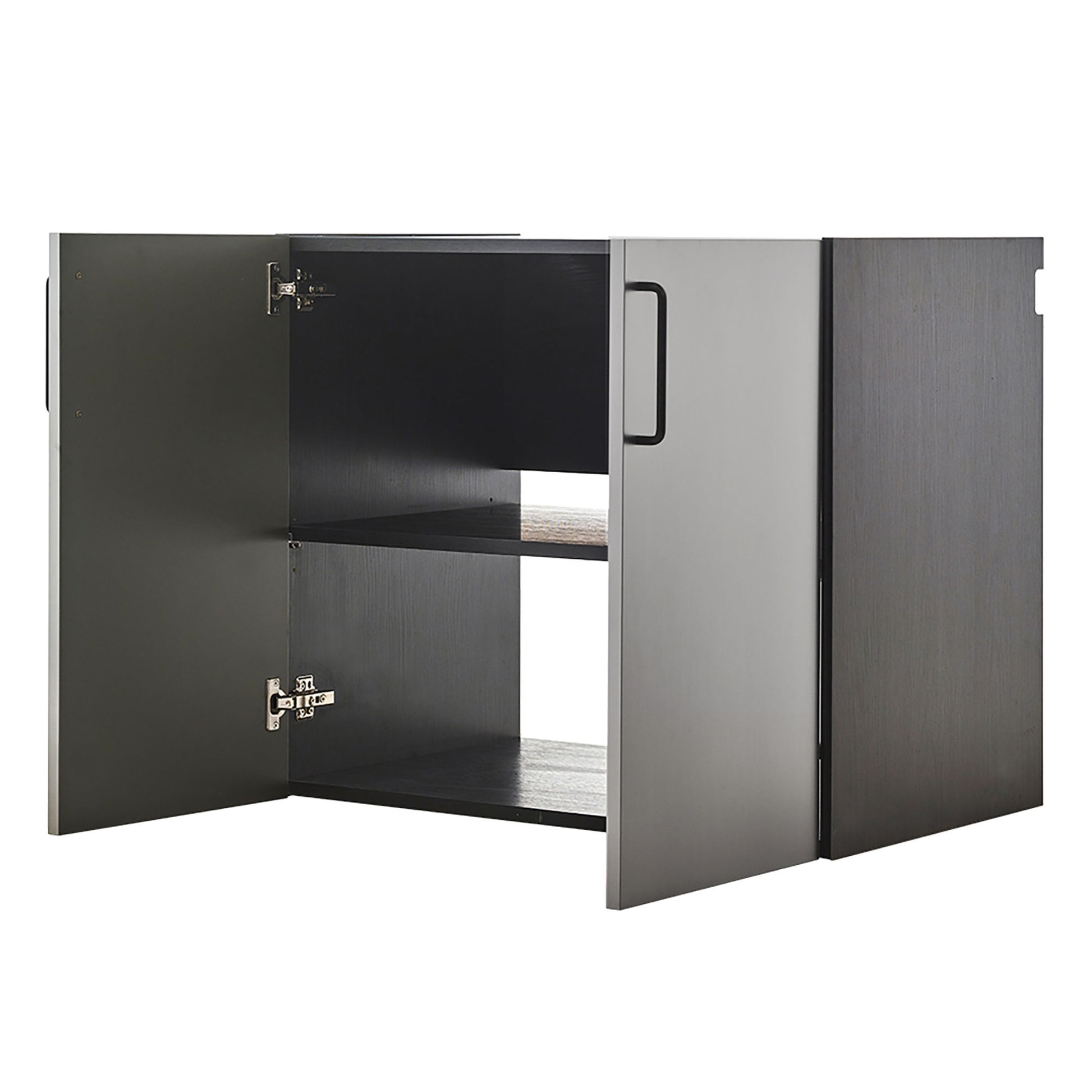 Astro Series - Metal Wall Mounted Base Door Storage Cabinet - Metallic Gray Daily Nest