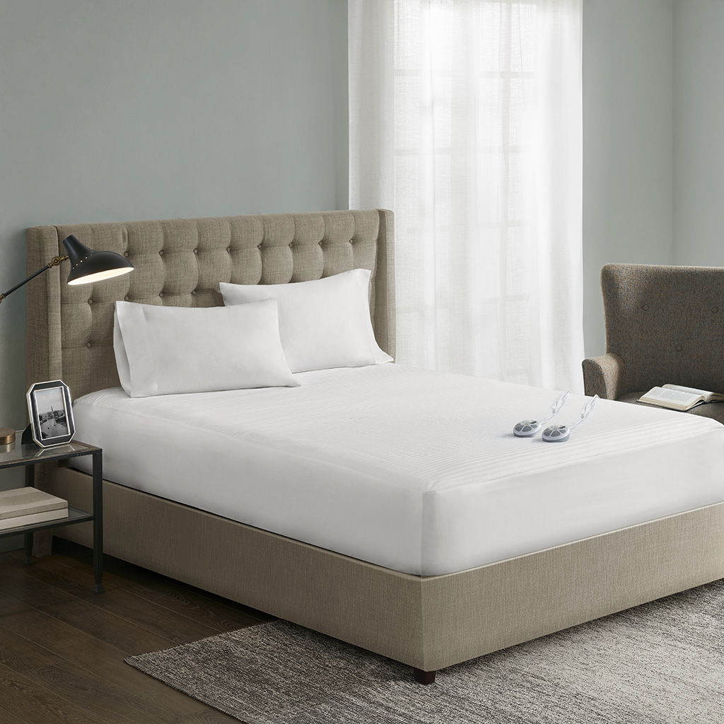 Waterproof Heated Mattress Pad - White Serta