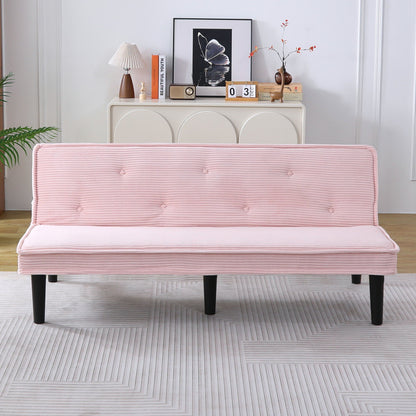 Versatile Corduroy Sofa Bed With Solid Wood Frame Home Essentials