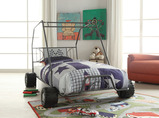 Xander - Twin Go Kart Bed - Gunmetal Acme