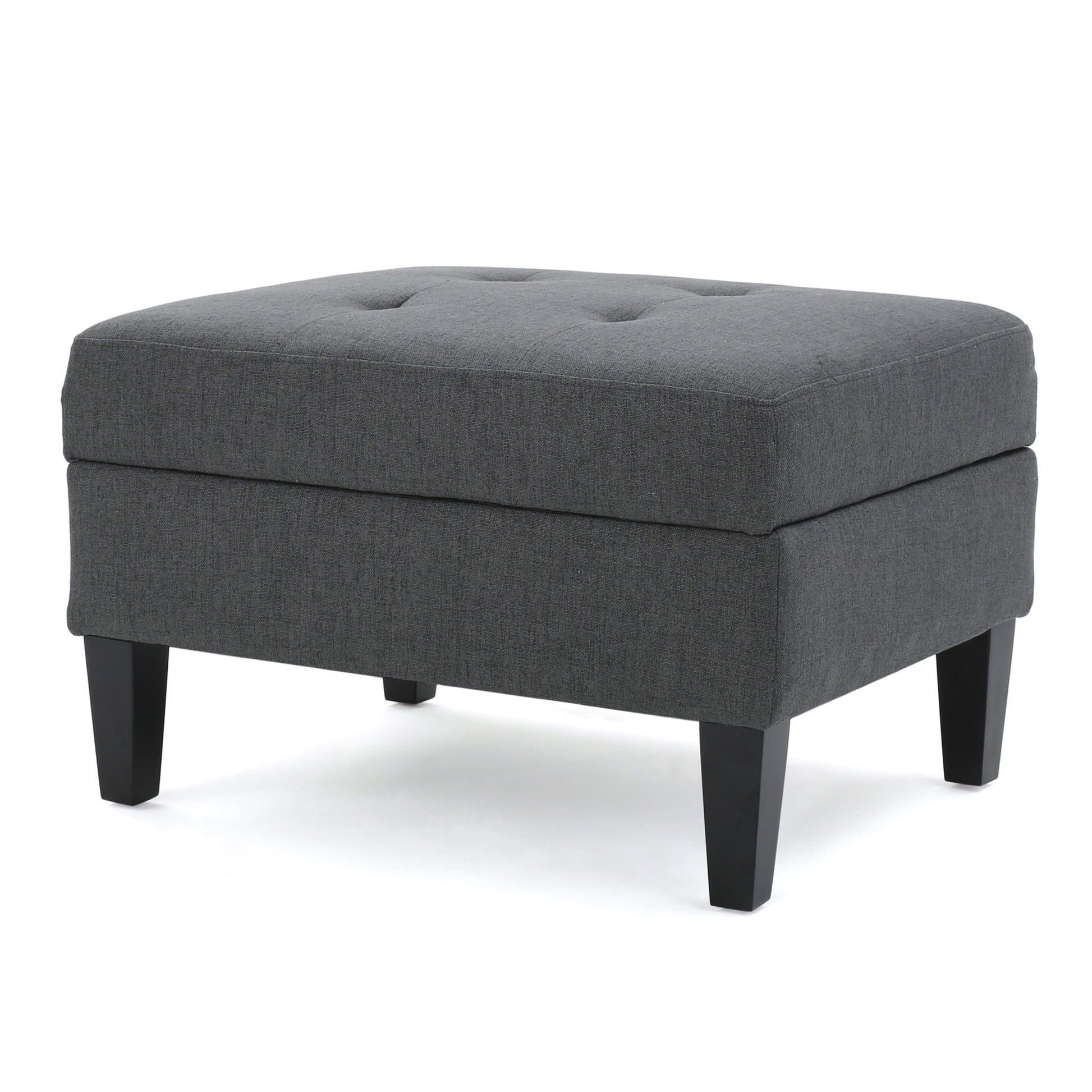 Ottoman With Birch Wood Legs And Cushioned Top For Comfort Noble House