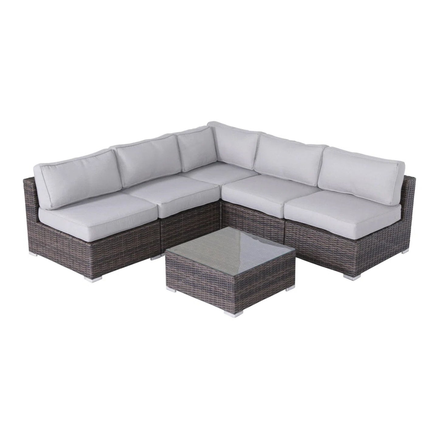 Seating Set With Cushions Handcrafted Wicker Design LSI Patio Furniture