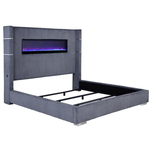 Tisdall - Upholstered Fireplace Bed Coaster Fine Furniture
