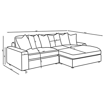 Upton - Reversible Sectional Sofa With Oversized Chaise - Sand Furniture Max