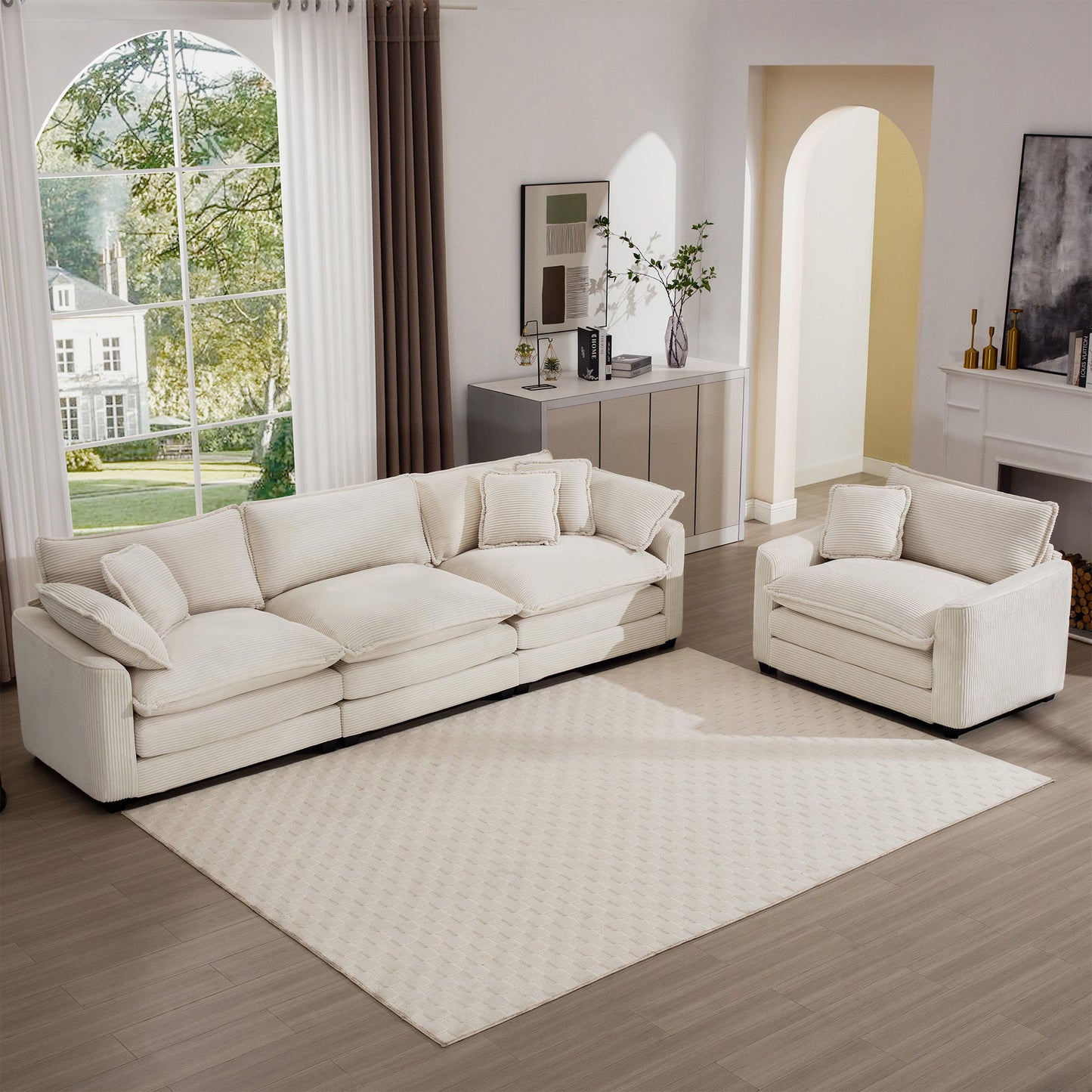 Elegant Oversized Sectional Sofa Set With Deep Seats And Flexible Layout Home Essentials