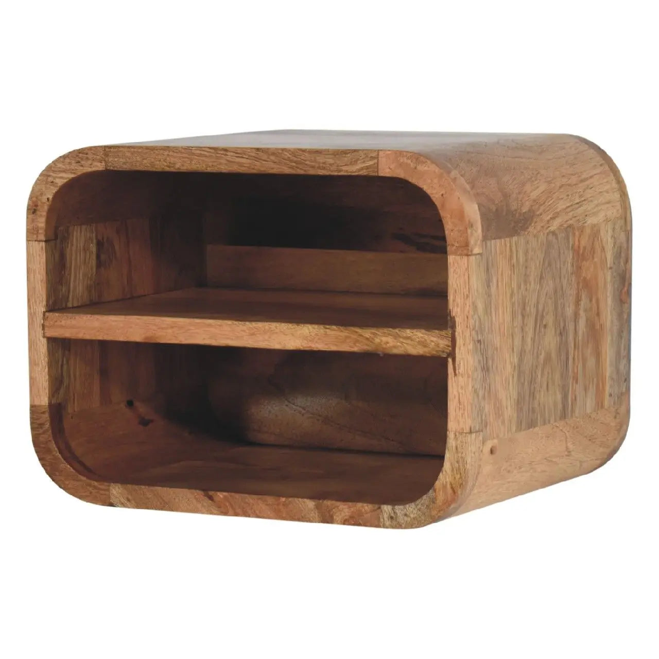 Floating Open Curve Nightstand - Oak Artisan Furniture