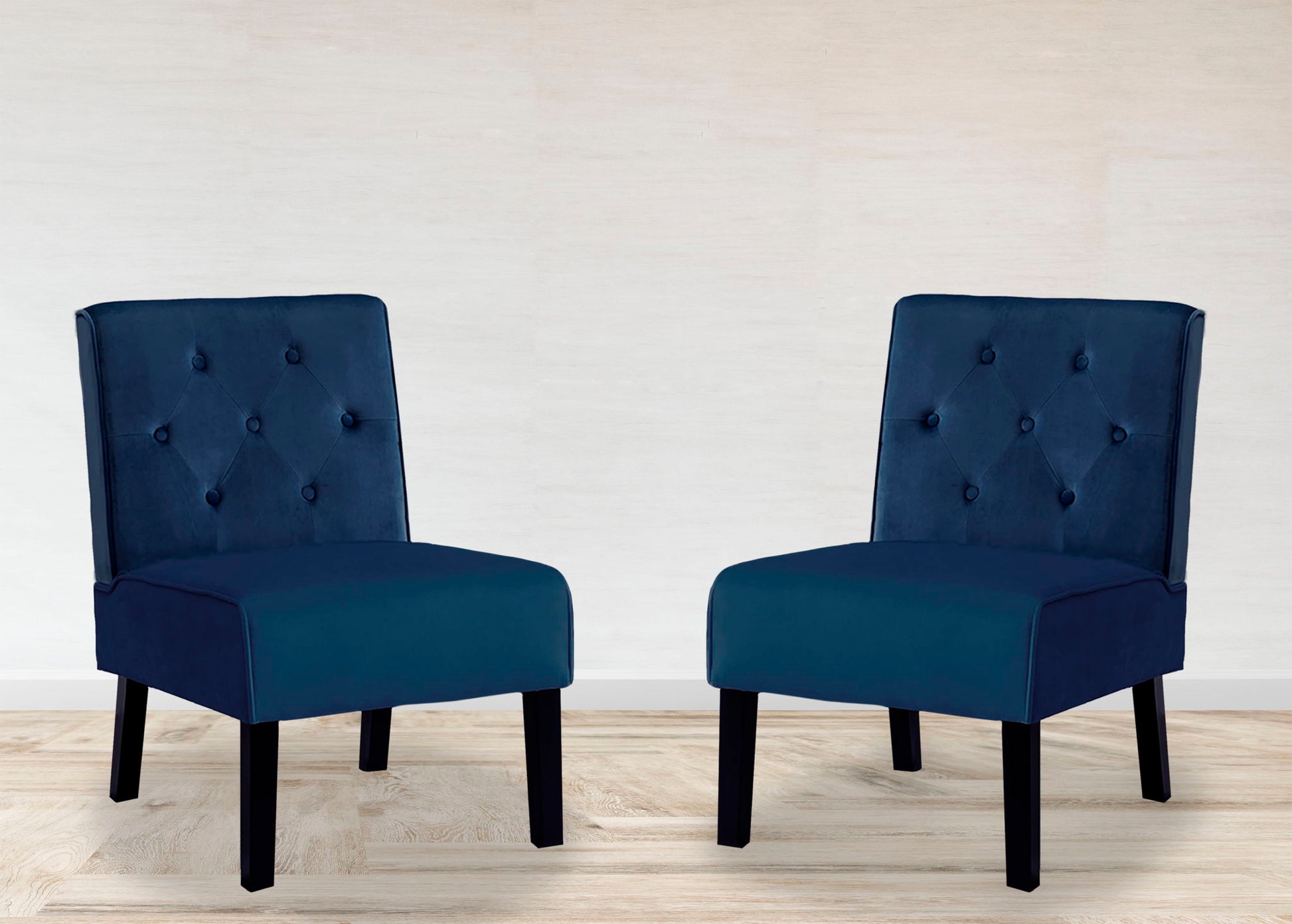 Reese - Living Room Armless Button Tufted Pattern Accent Chair (Set of 2) US Pride