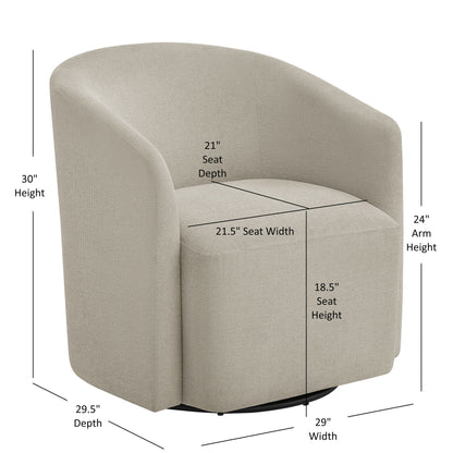 Ardena - Modern Swivel Barrel Chair Ridgecrest Home
