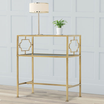 Grifton - Rectangular Glass Accent Table - Antique Gold Home Essentials