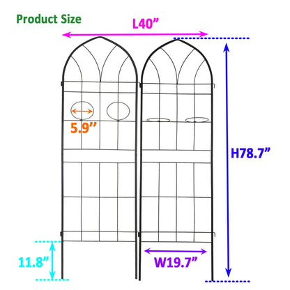 Metal Garden Trellis Rustproof Trellis For Climbing Plant, Outdoor Flower Support Daily Nest