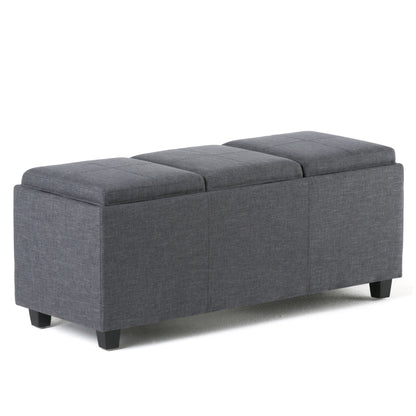 Avalon - Upholstered Storage Ottoman Simpli-Home