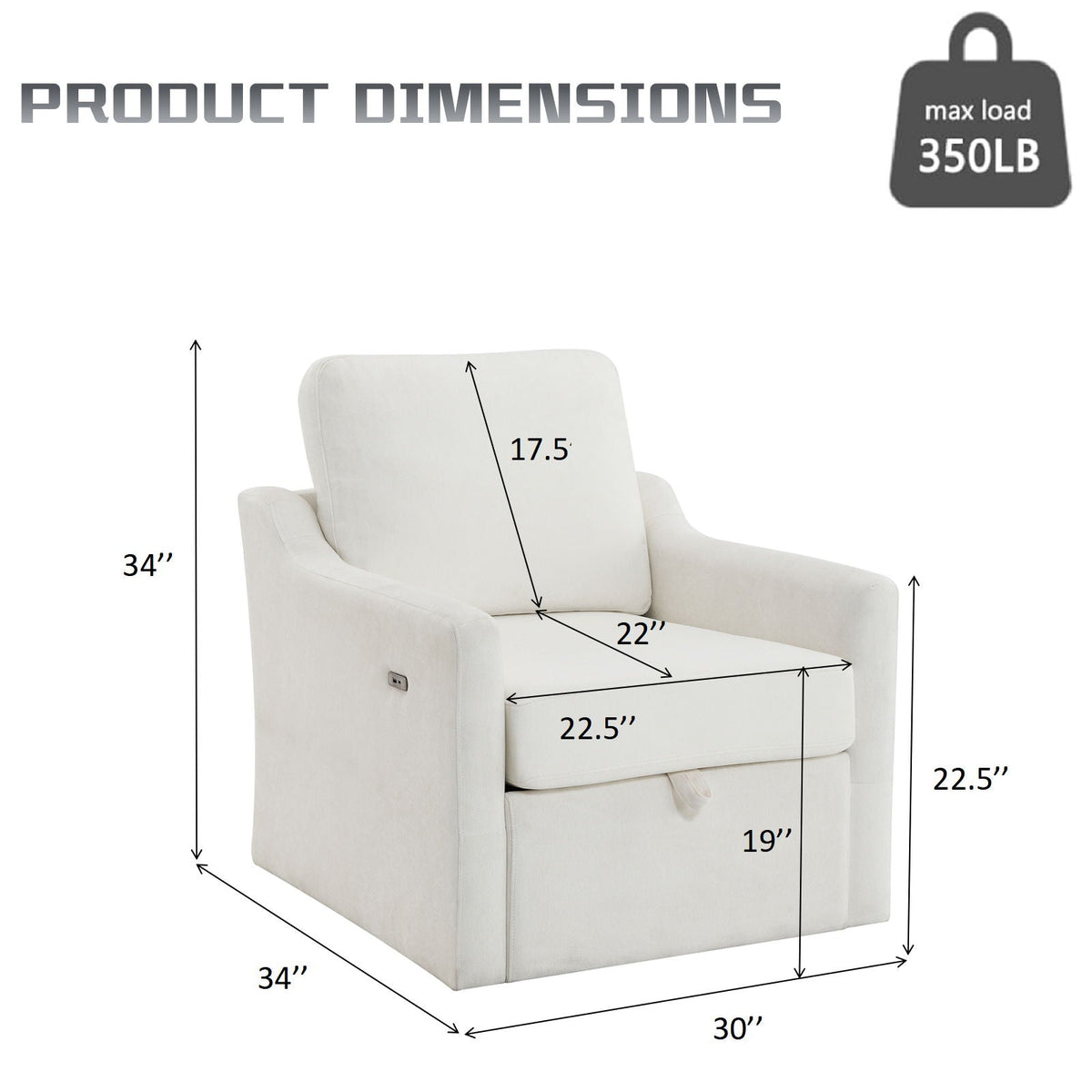 Swivel Arm Chair With Soft, Comfy Accent Chair For Living Room Home Essentials