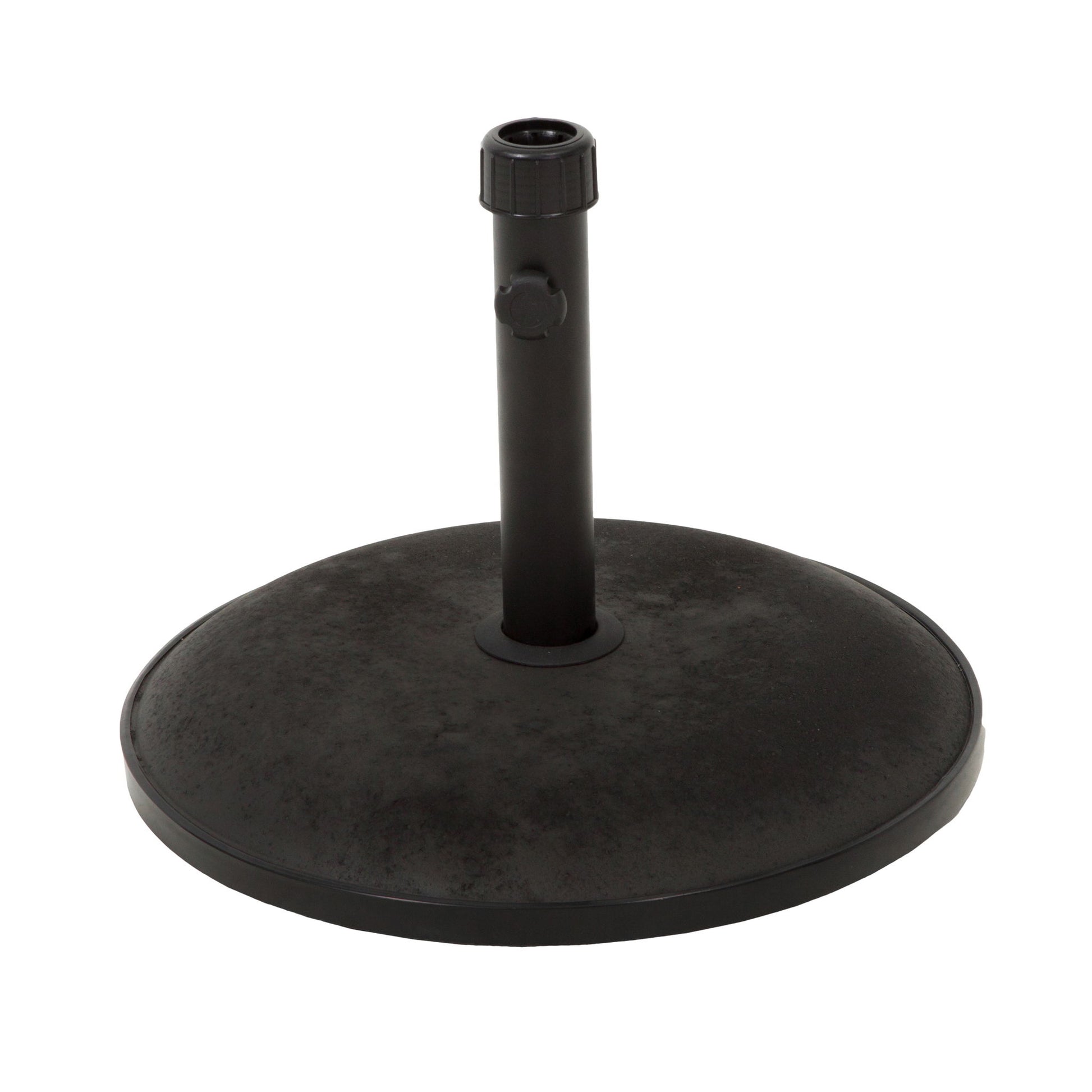 Stylish Concrete Umbrella Base With Iron Support Pole - Black Noble House