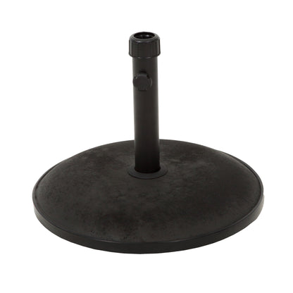 Stylish Concrete Umbrella Base With Iron Support Pole - Black Noble House