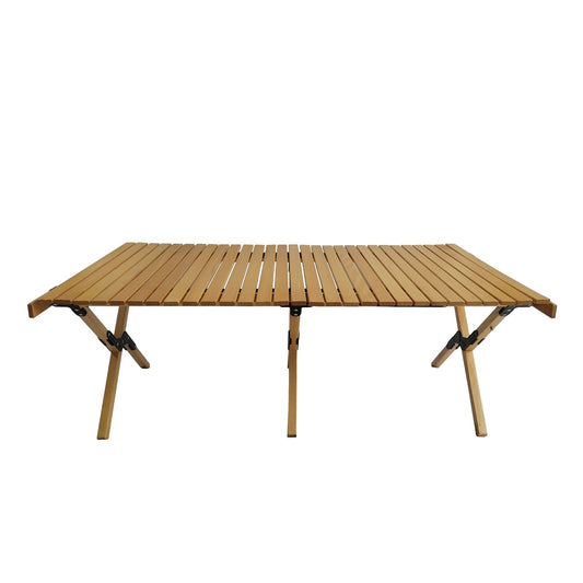 Multi-Function Wooden Foldable Portable Patio Dining Table, Indoor And Outdoor Universal - Natural Home Essentials