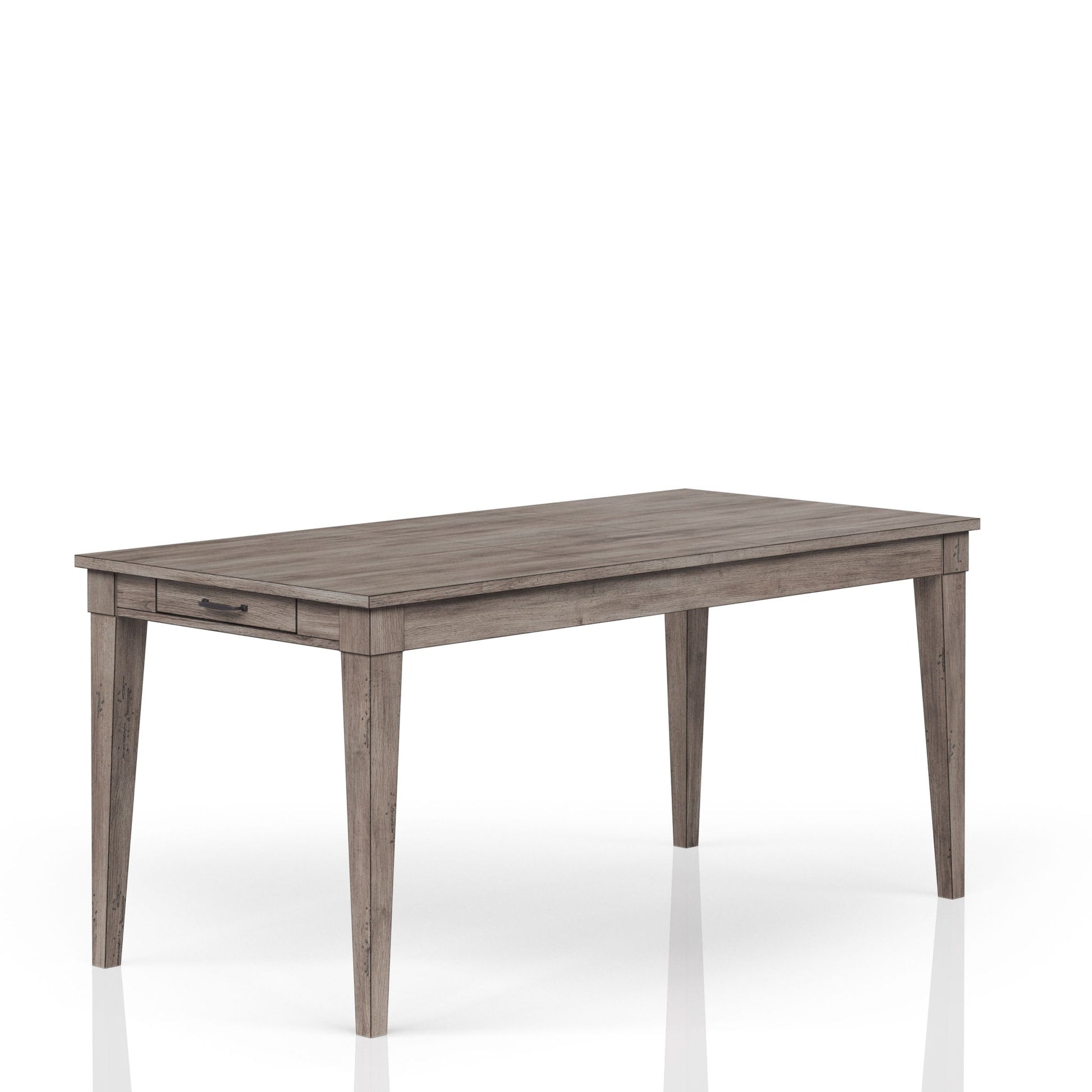 Rustic Dining Table Two Storage Drawers And Leaf - Gray Bernards Furniture