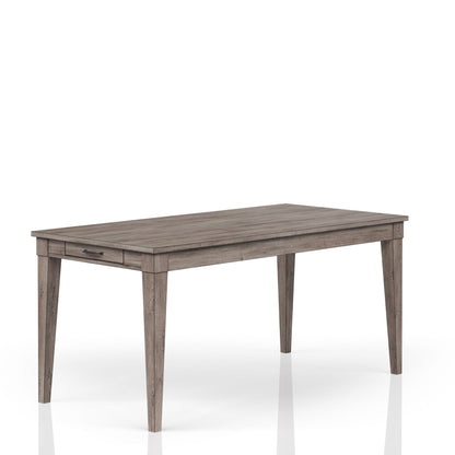 Rustic Dining Table Two Storage Drawers And Leaf - Gray Bernards Furniture
