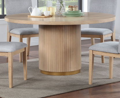 Caspian - Wide Dining Table - Oak Finish Lilola Home