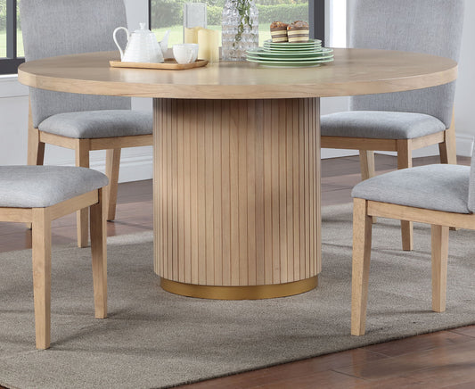 Caspian - Wide Dining Table - Oak Finish Lilola Home