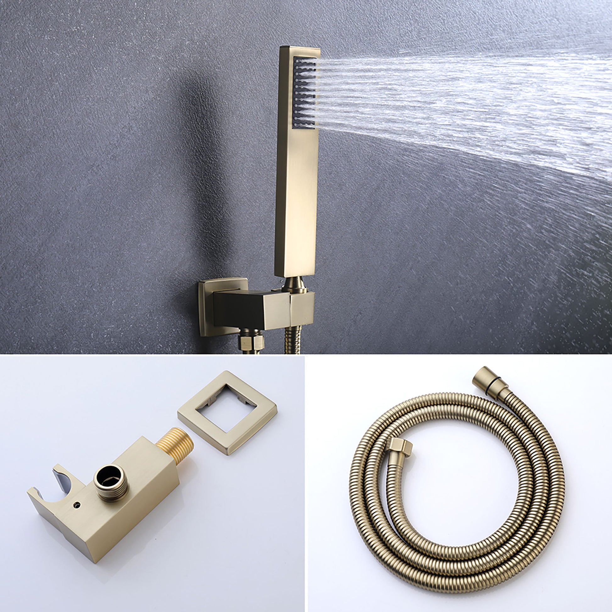 12" Ceiling Mount Shower System With Rain Mixer And Handheld Shower Daily Nest