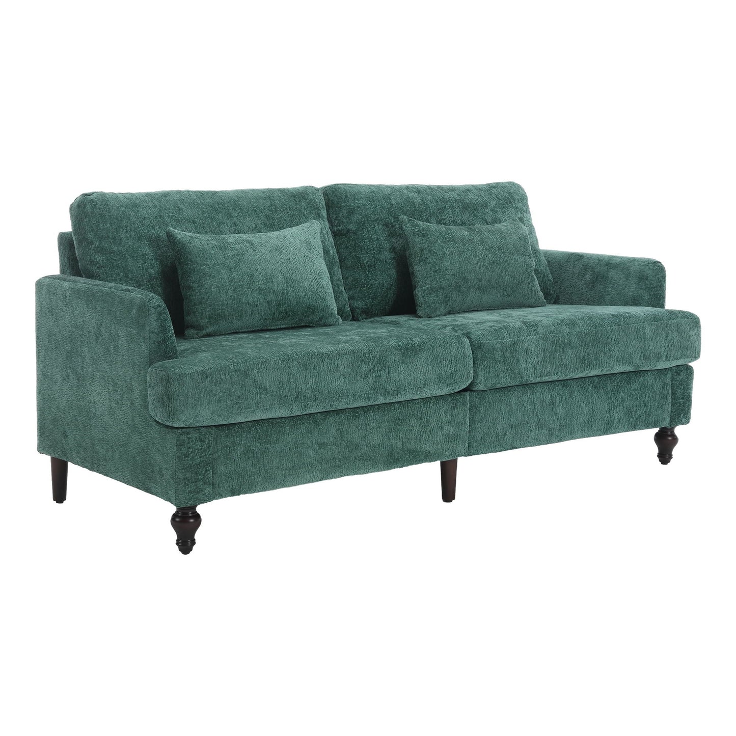 Mid Century Modern Chenille Fabric Loveseat Sofa, 2 Seat Upholstered Couch Home Essentials